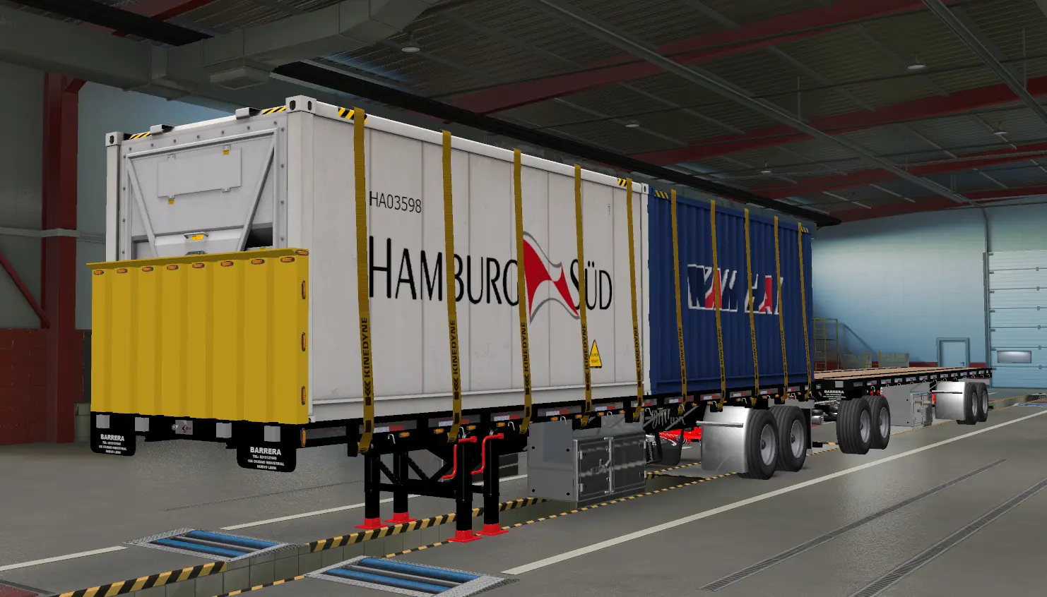 Portacontenedor 40ft 30ft y Plataforma Barrera